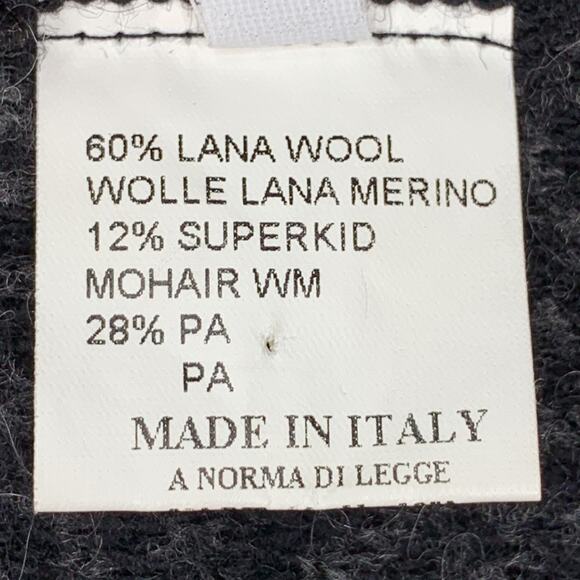 ANNE CLAIRE Sweater Top Merino Wool Made in Italia Three Front Buttons Size M - Picture 10 of 11